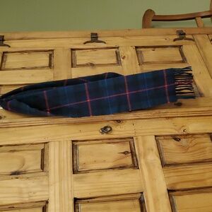 James Pringle Weavers Tartan Plaid Pure Wool Scarf Unisex